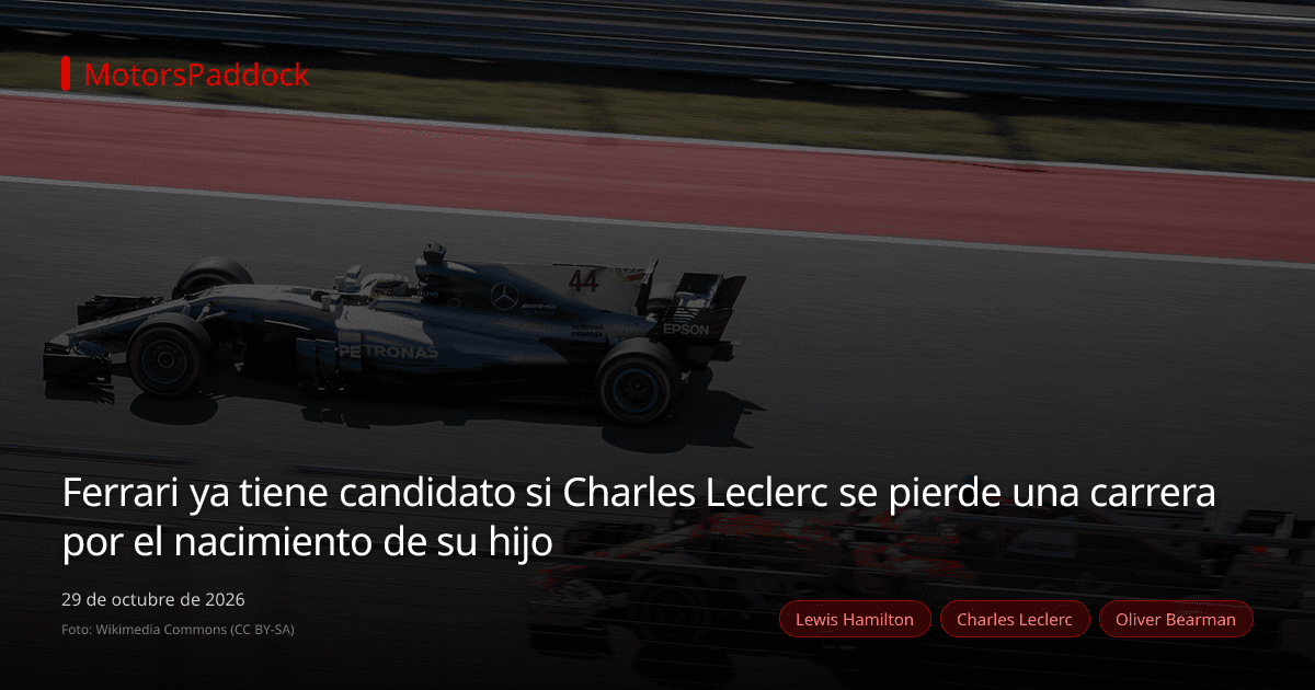 Ferrari ya tiene candidato si Charles Leclerc se pierde una carrera por el nacimiento de su hijo