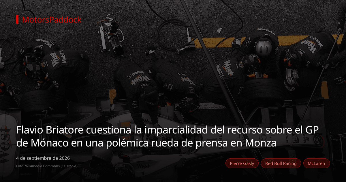 Flavio Briatore cuestiona la imparcialidad del recurso sobre el GP de Mónaco en una polémica rueda de prensa en Monza