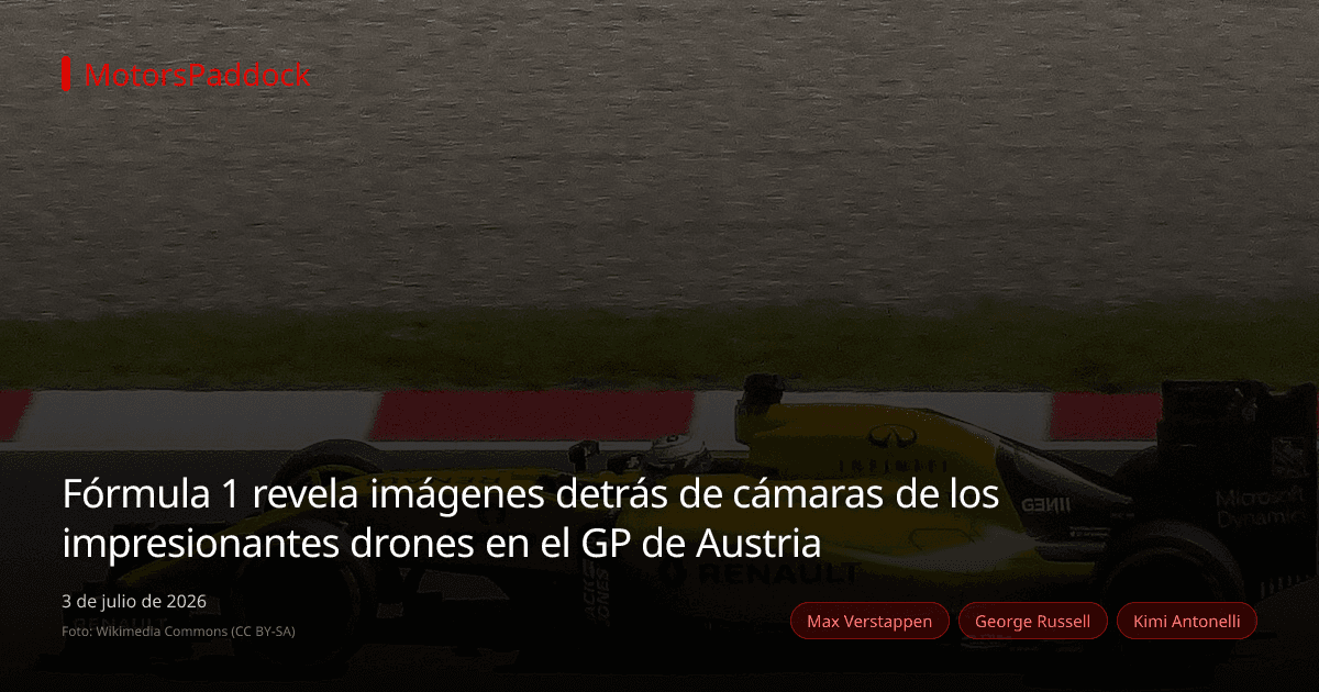 Fórmula 1 revela imágenes detrás de cámaras de los impresionantes drones en el GP de Austria