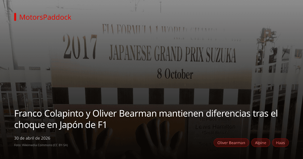 Franco Colapinto y Oliver Bearman mantienen diferencias tras el choque en Japón de F1