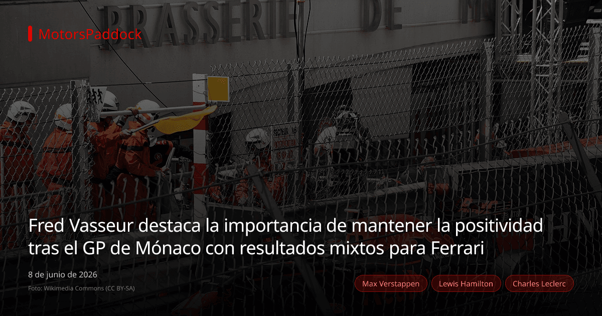 Fred Vasseur destaca la importancia de mantener la positividad tras el GP de Mónaco con resultados mixtos para Ferrari
