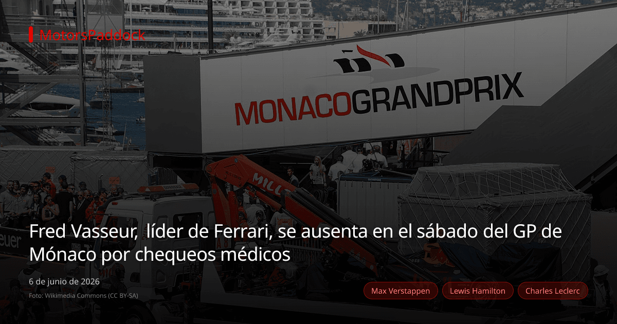 Fred Vasseur, líder de Ferrari, se ausenta en el sábado del GP de Mónaco por chequeos médicos