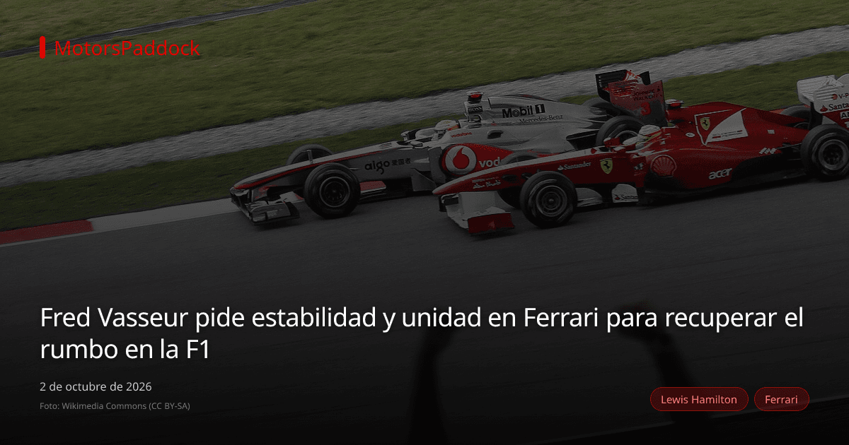 Fred Vasseur pide estabilidad y unidad en Ferrari para recuperar el rumbo en la F1
