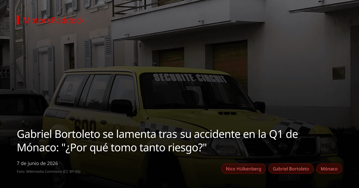 Gabriel Bortoleto se lamenta tras su accidente en la Q1 de Mónaco: "¿Por qué tomo tanto riesgo?"