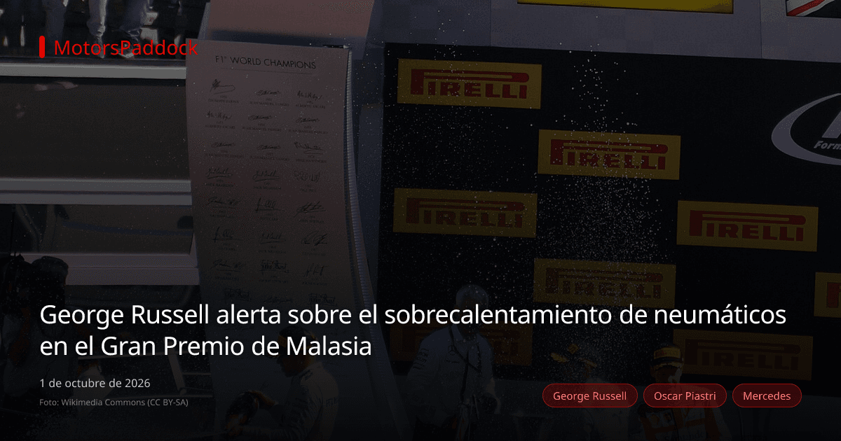 George Russell alerta sobre el sobrecalentamiento de neumáticos en el Gran Premio de Malasia