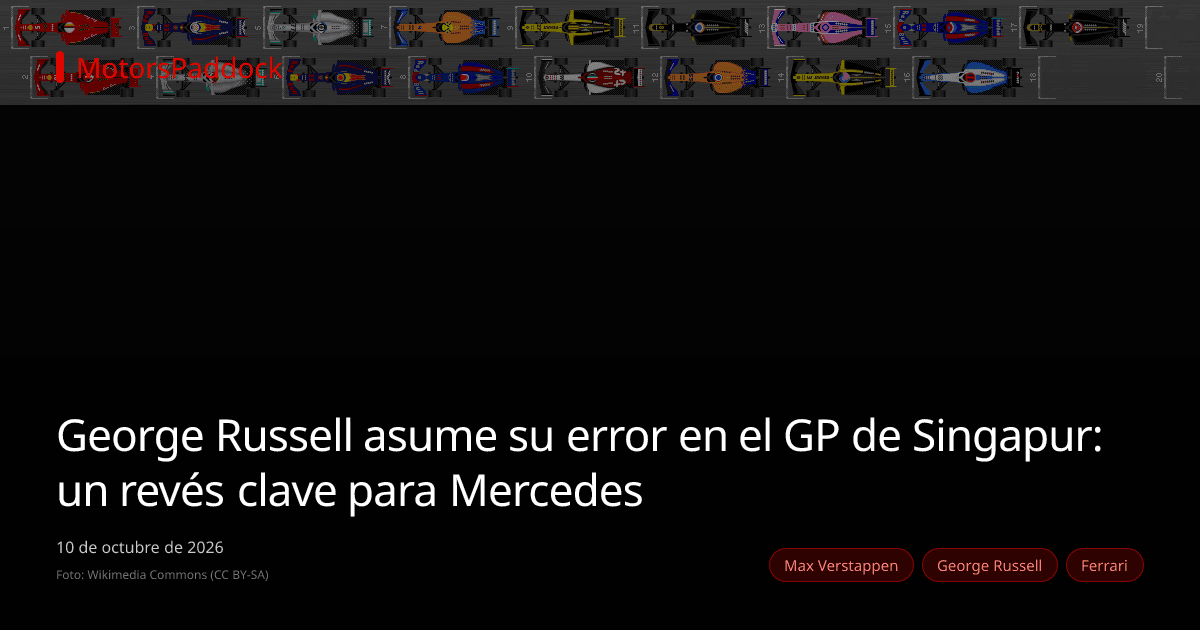 George Russell asume su error en el GP de Singapur: un revés clave para Mercedes
