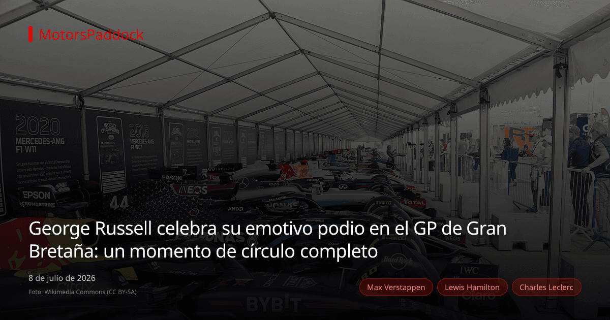 George Russell celebra su emotivo podio en el GP de Gran Bretaña: un momento de círculo completo