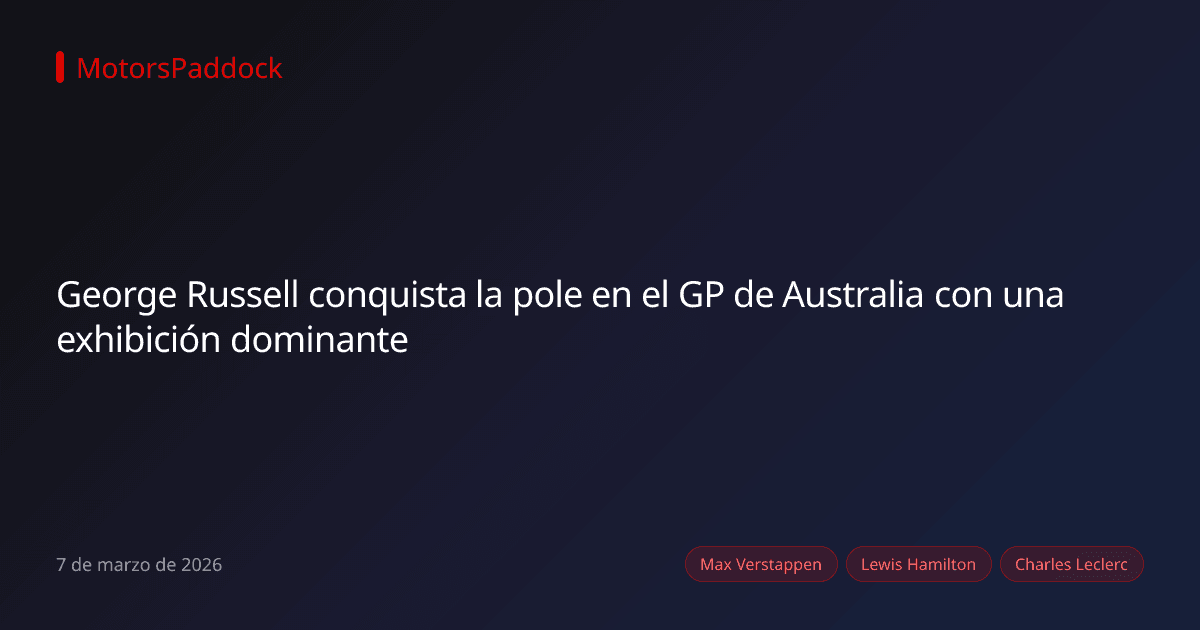 George Russell conquista la pole en el GP de Australia con una exhibición dominante