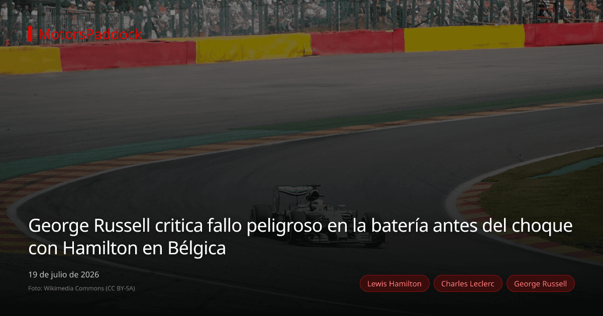 George Russell critica fallo peligroso en la batería antes del choque con Hamilton en Bélgica