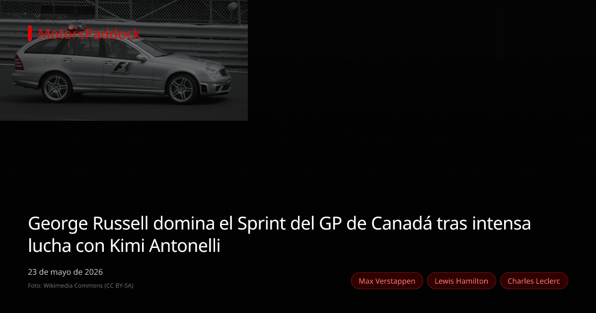 George Russell domina el Sprint del GP de Canadá tras intensa lucha con Kimi Antonelli