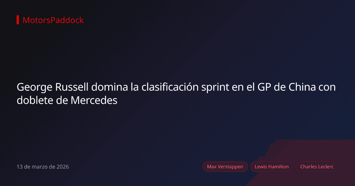 George Russell domina la clasificación sprint en el GP de China con doblete de Mercedes