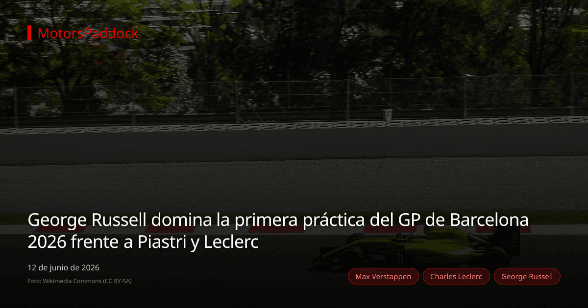 George Russell domina la primera práctica del GP de Barcelona 2026 frente a Piastri y Leclerc