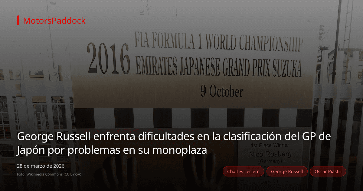 George Russell enfrenta dificultades en la clasificación del GP de Japón por problemas en su monoplaza