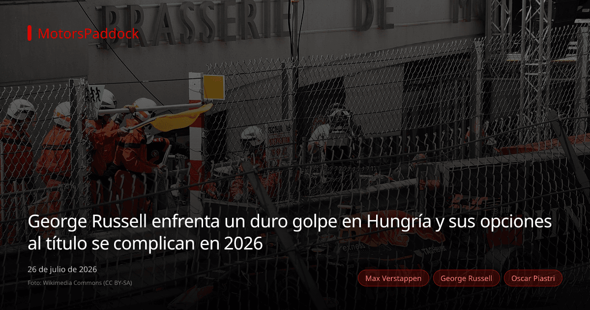 George Russell enfrenta un duro golpe en Hungría y sus opciones al título se complican en 2026