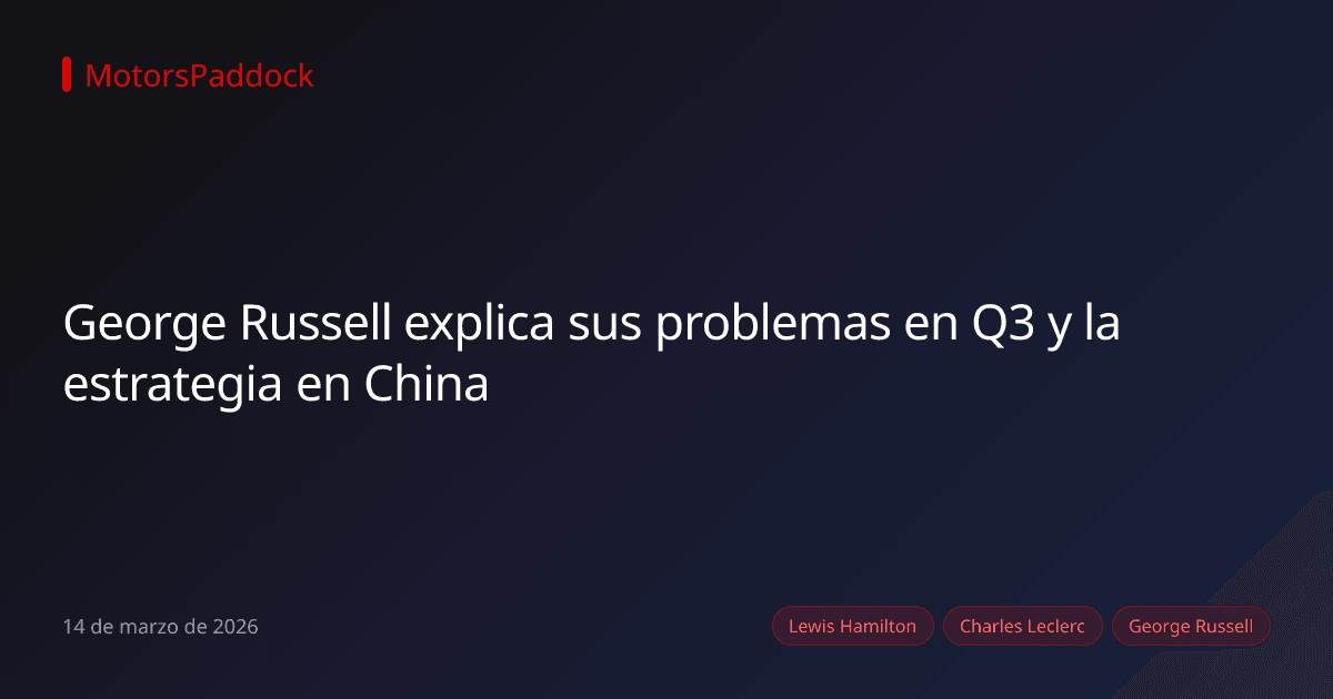 George Russell explica sus problemas en Q3 y la estrategia en China