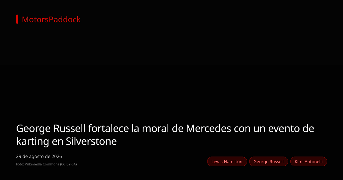 George Russell fortalece la moral de Mercedes con un evento de karting en Silverstone
