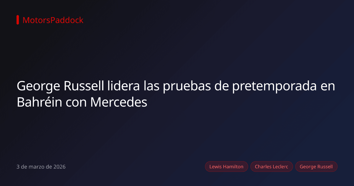 George Russell lidera las pruebas de pretemporada en Bahréin con Mercedes