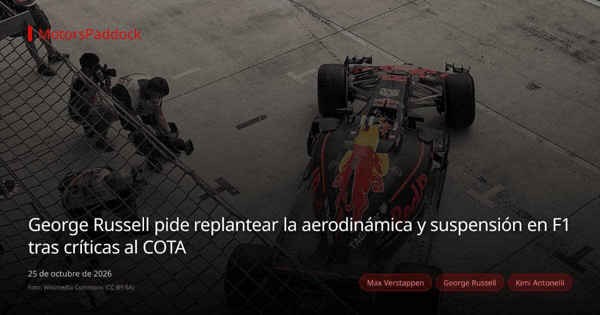 George Russell pide replantear la aerodinámica y suspensión en F1 tras críticas al COTA