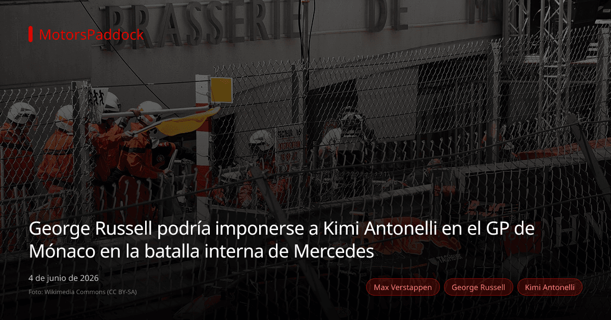 George Russell podría imponerse a Kimi Antonelli en el GP de Mónaco en la batalla interna de Mercedes