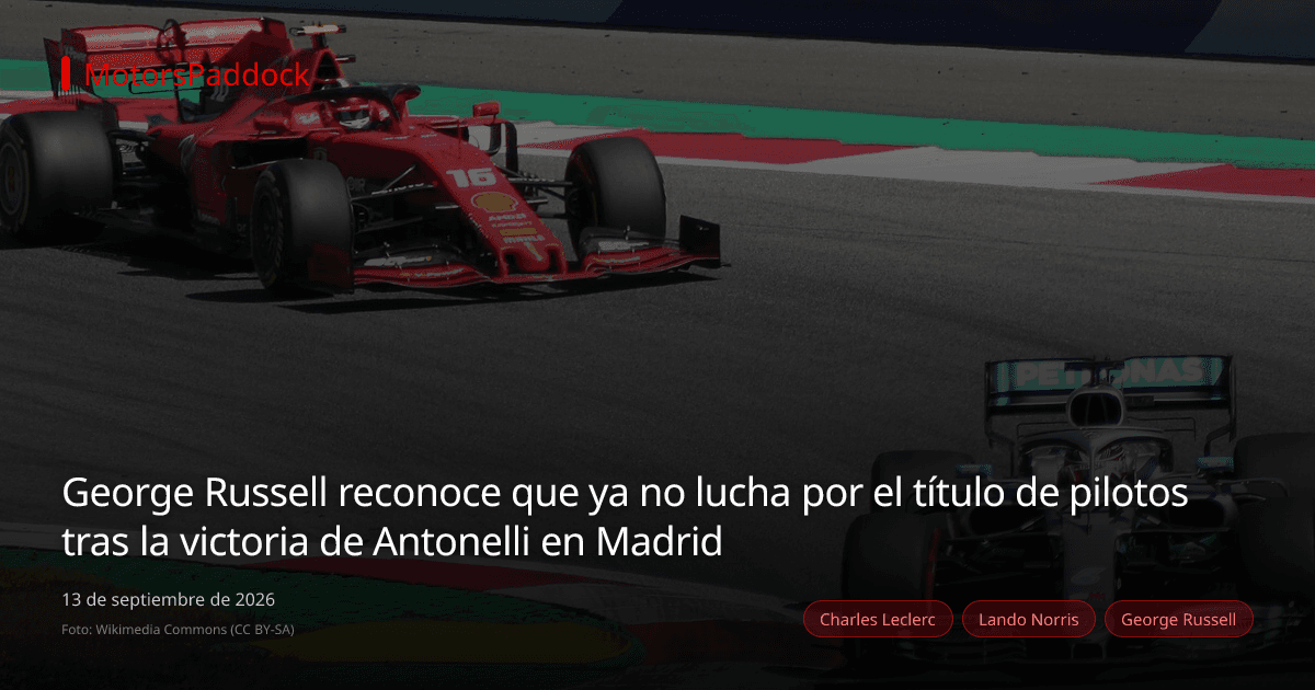 George Russell reconoce que ya no lucha por el título de pilotos tras la victoria de Antonelli en Madrid