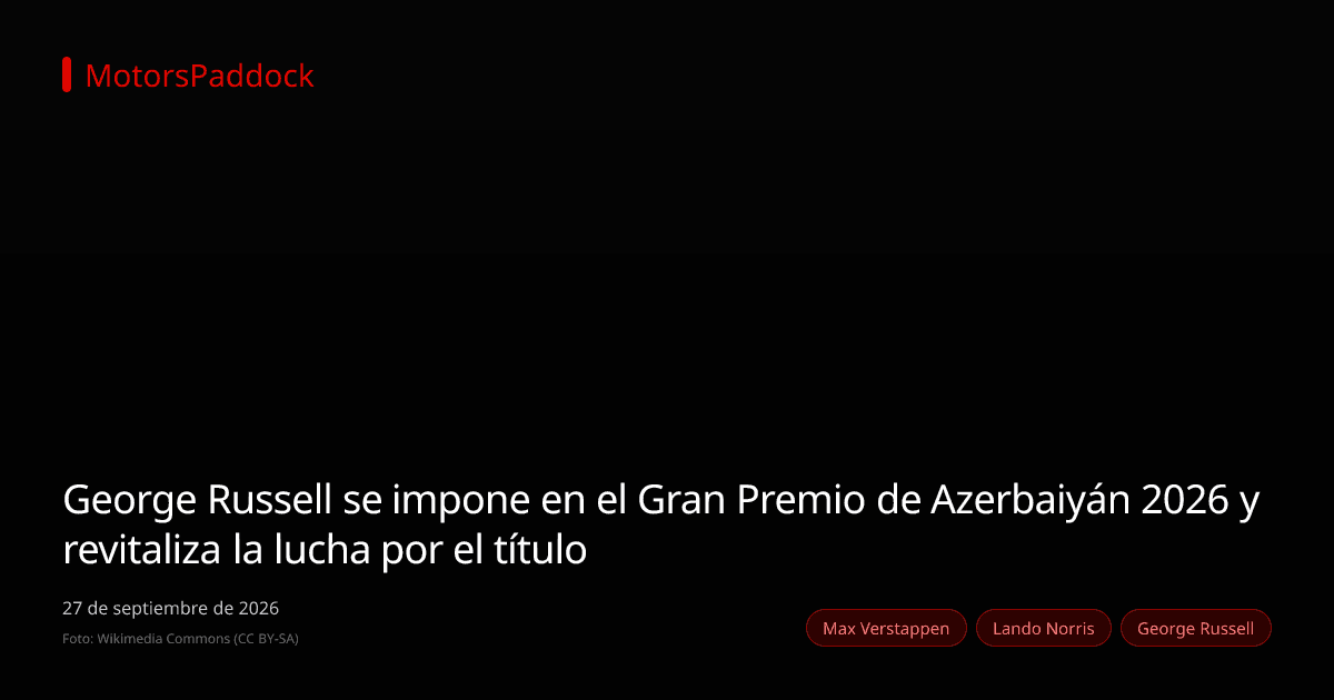 George Russell se impone en el Gran Premio de Azerbaiyán 2026 y revitaliza la lucha por el título