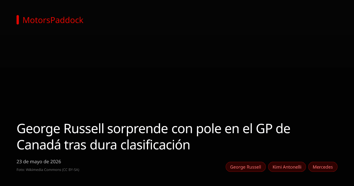 George Russell sorprende con pole en el GP de Canadá tras dura clasificación