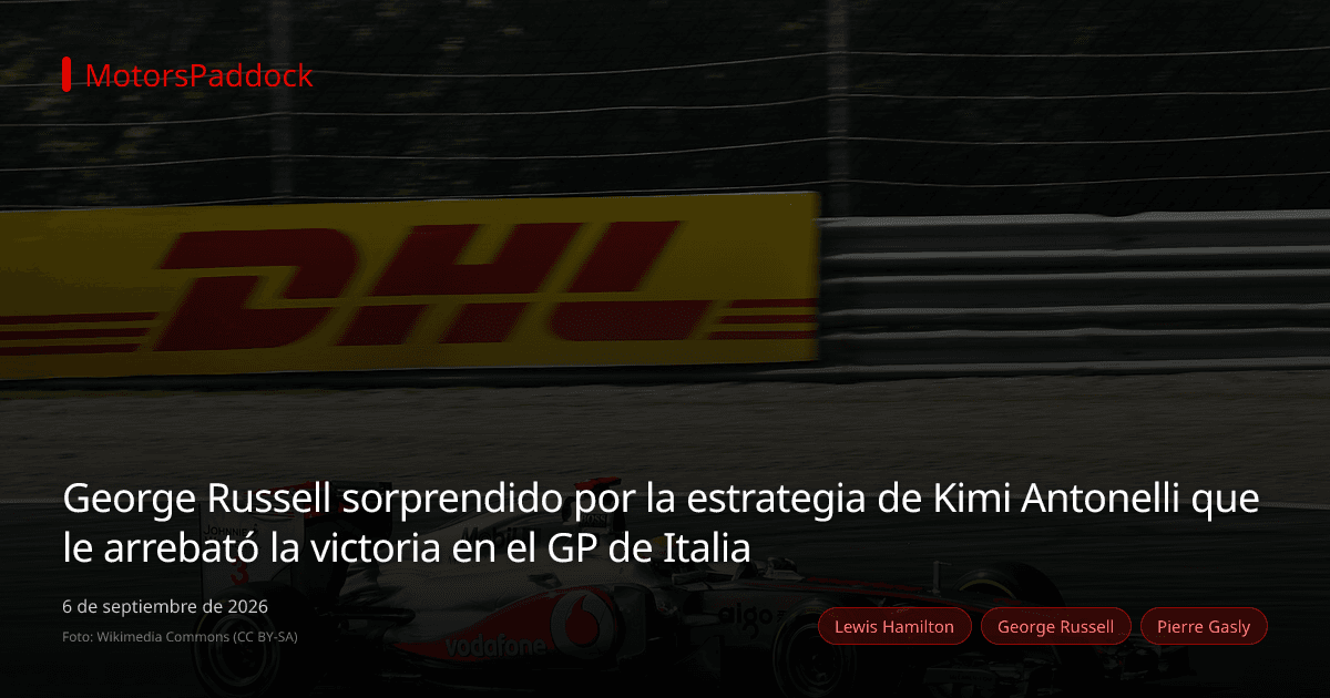 George Russell sorprendido por la estrategia de Kimi Antonelli que le arrebató la victoria en el GP de Italia