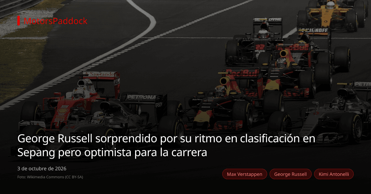 George Russell sorprendido por su ritmo en clasificación en Sepang pero optimista para la carrera