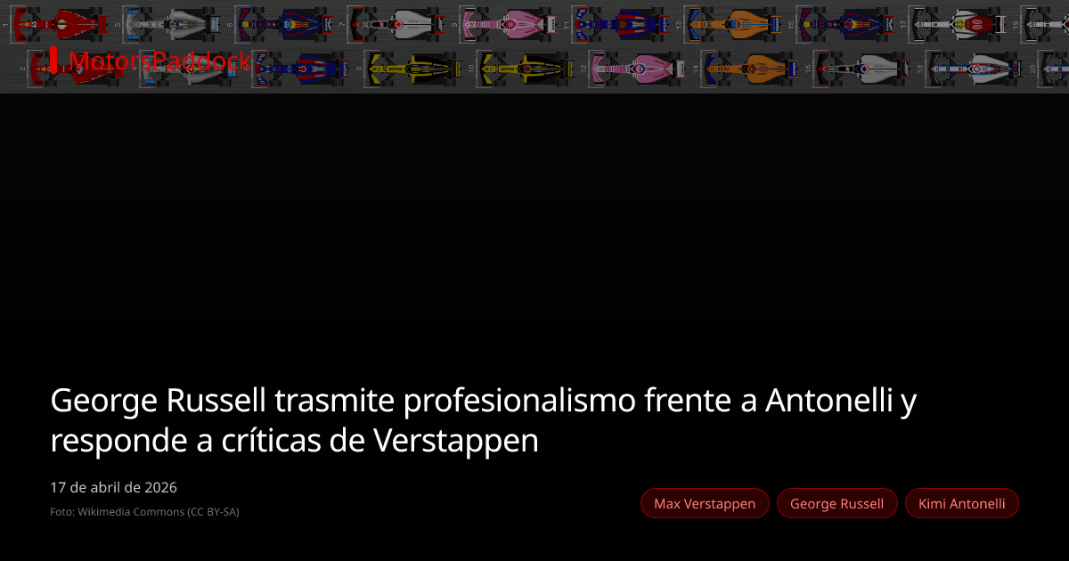 George Russell trasmite profesionalismo frente a Antonelli y responde a críticas de Verstappen
