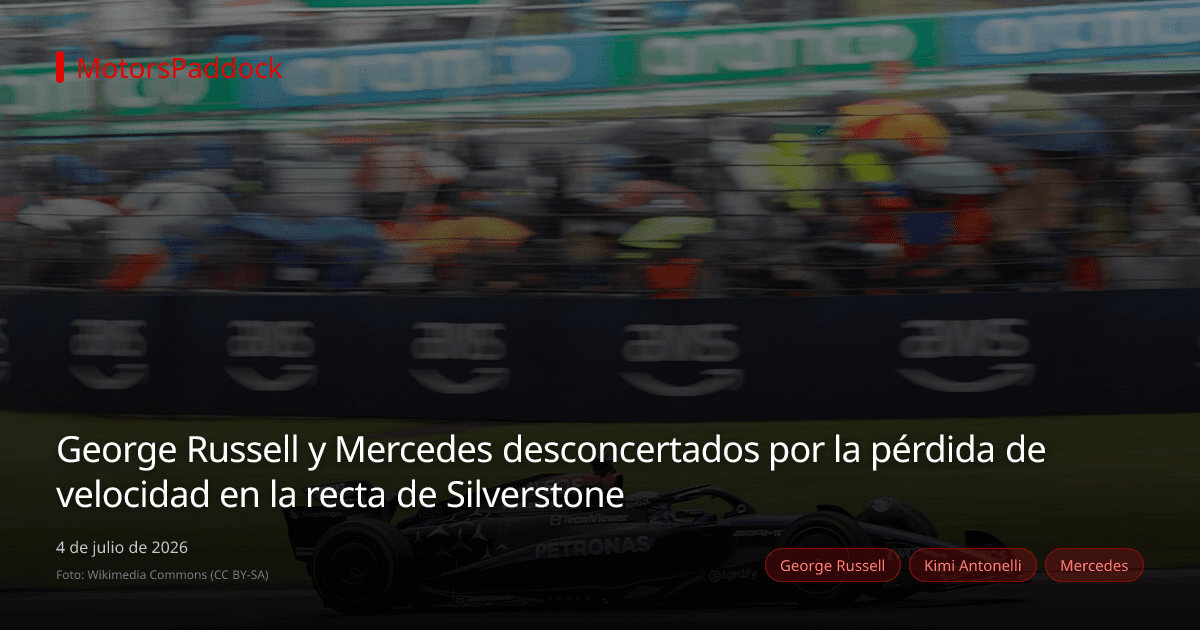 George Russell y Mercedes desconcertados por la pérdida de velocidad en la recta de Silverstone