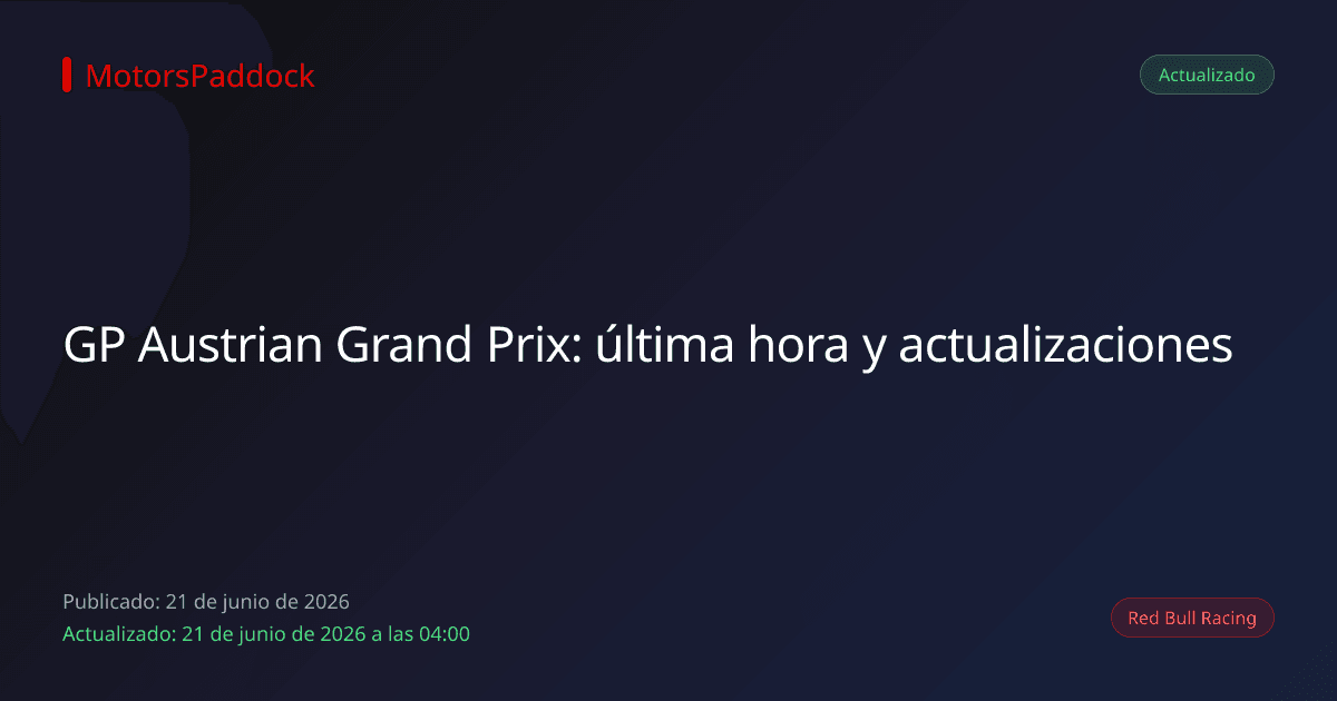 GP Austrian Grand Prix: última hora y actualizaciones