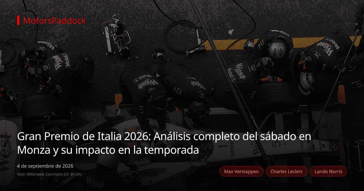 Gran Premio de Italia 2026: Análisis completo del sábado en Monza y su impacto en la temporada