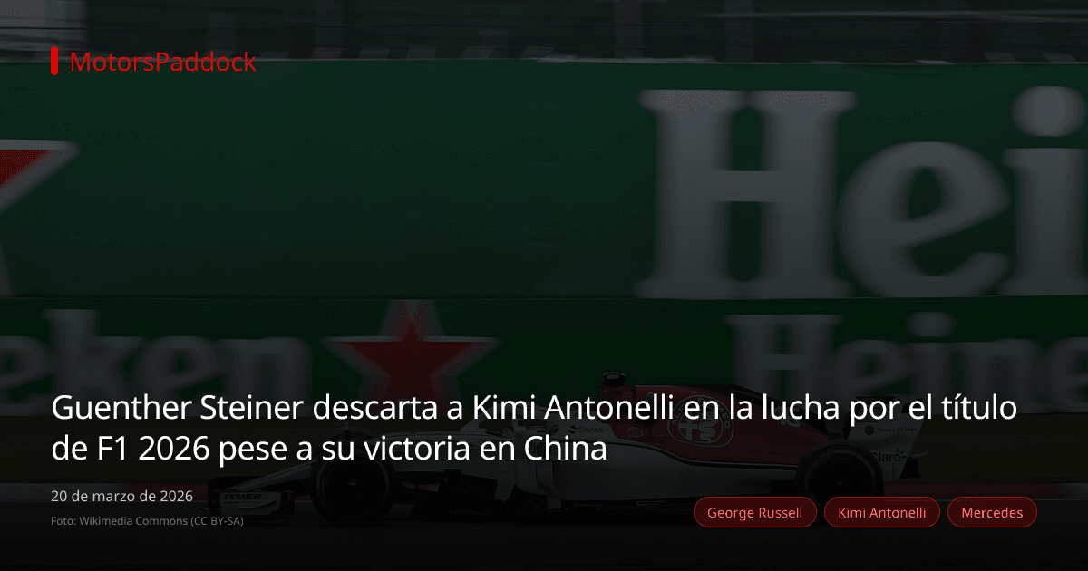 Guenther Steiner descarta a Kimi Antonelli en la lucha por el título de F1 2026 pese a su victoria en China