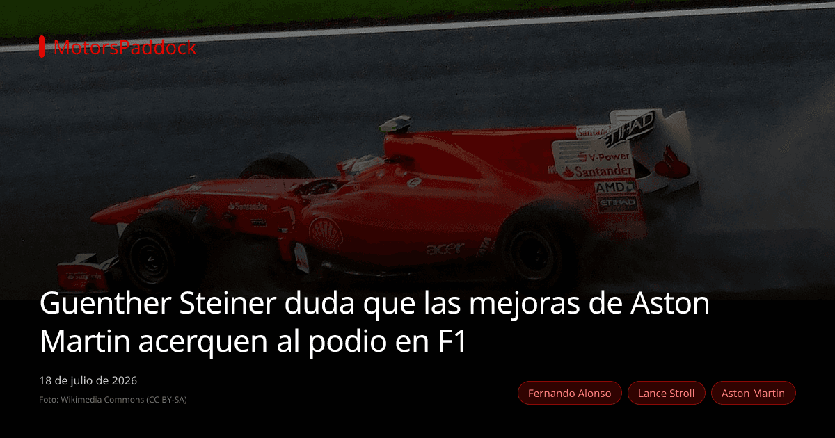Guenther Steiner duda que las mejoras de Aston Martin acerquen al podio en F1