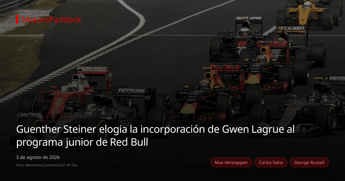 Guenther Steiner elogia la incorporación de Gwen Lagrue al programa junior de Red Bull