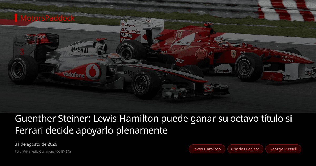 Guenther Steiner: Lewis Hamilton puede ganar su octavo título si Ferrari decide apoyarlo plenamente