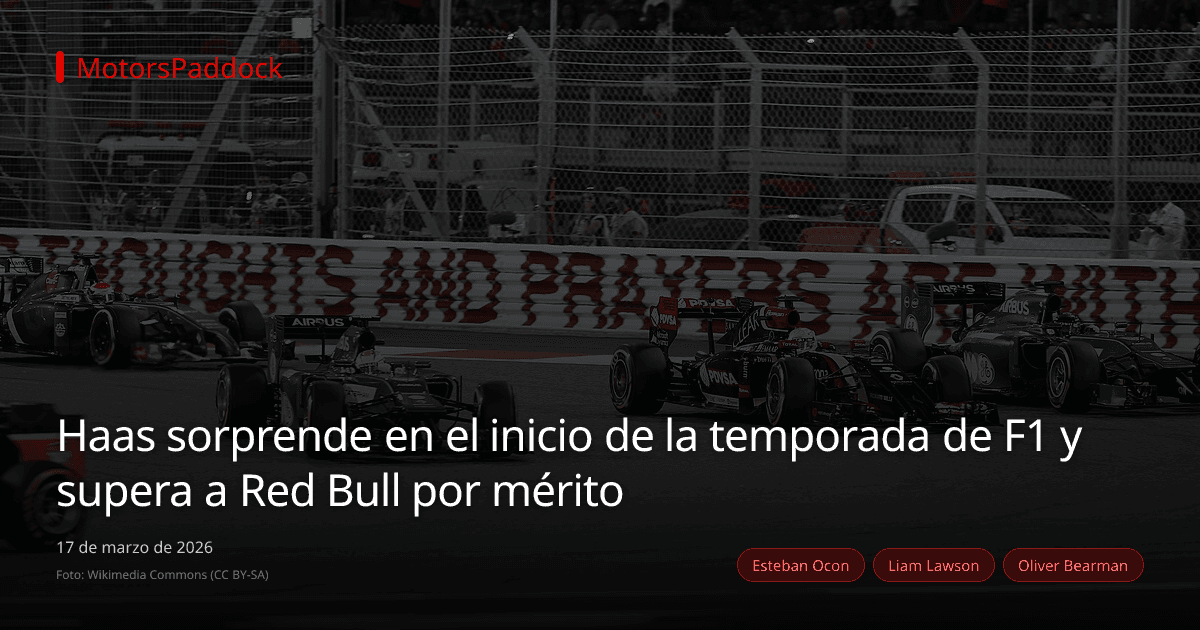 Haas sorprende en el inicio de la temporada de F1 y supera a Red Bull por mérito