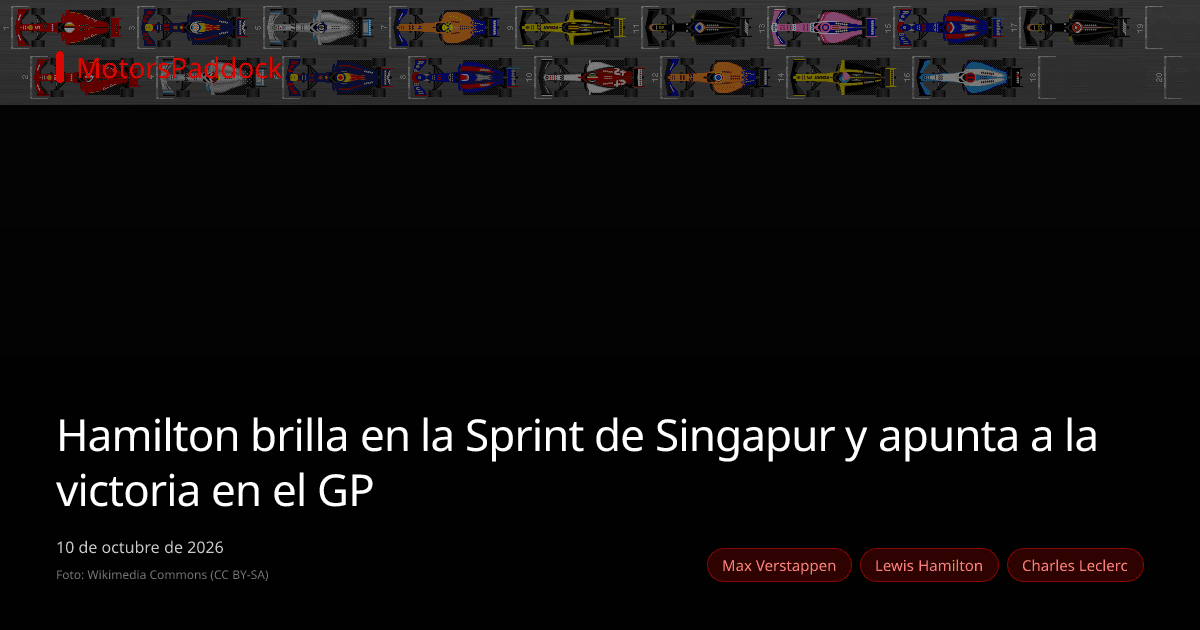 Hamilton brilla en la Sprint de Singapur y apunta a la victoria en el GP
