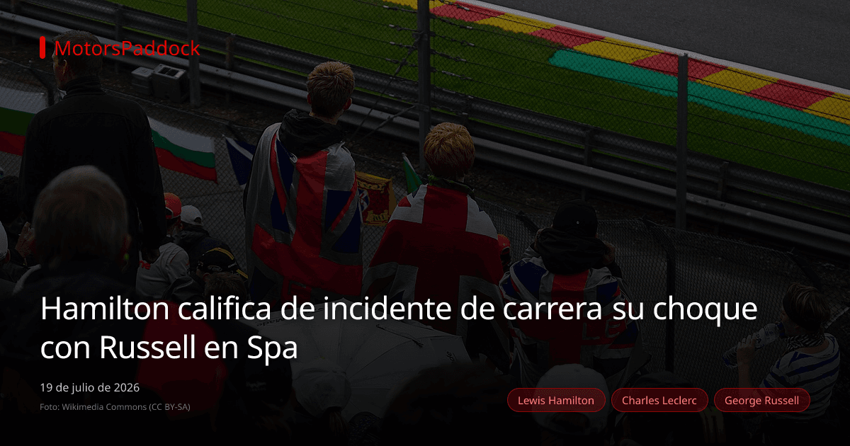 Hamilton califica de incidente de carrera su choque con Russell en Spa