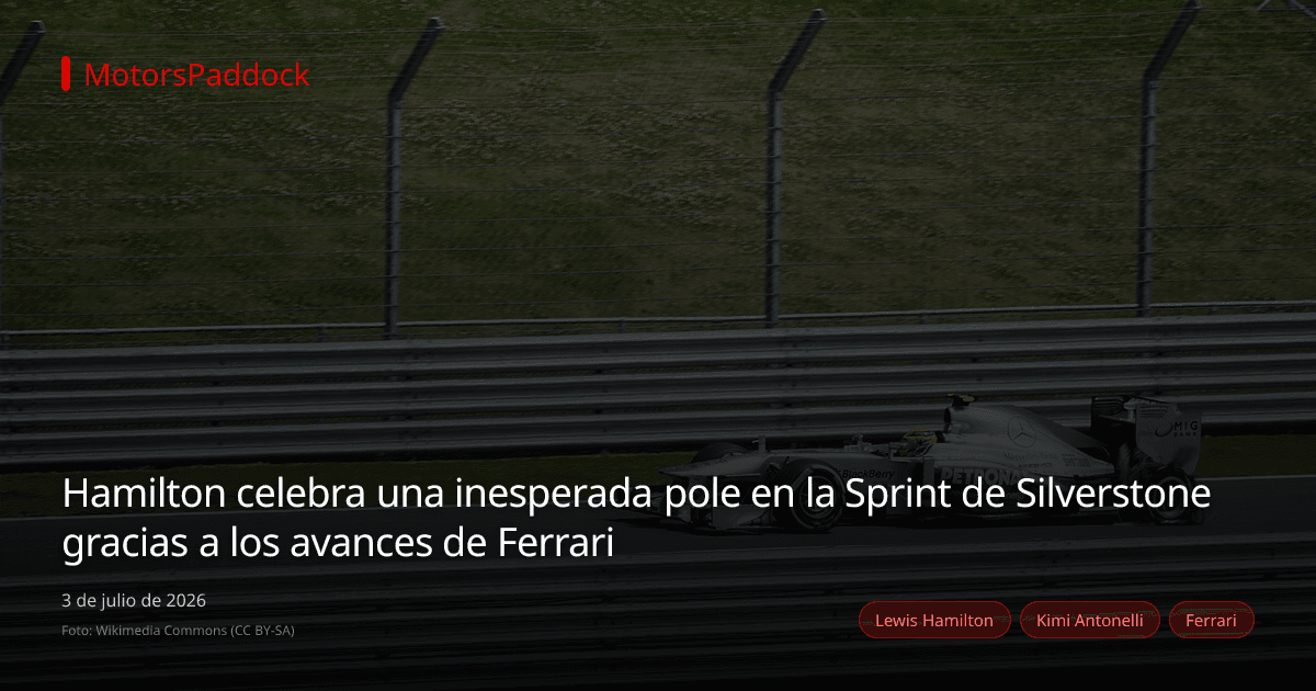 Hamilton celebra una inesperada pole en la Sprint de Silverstone gracias a los avances de Ferrari
