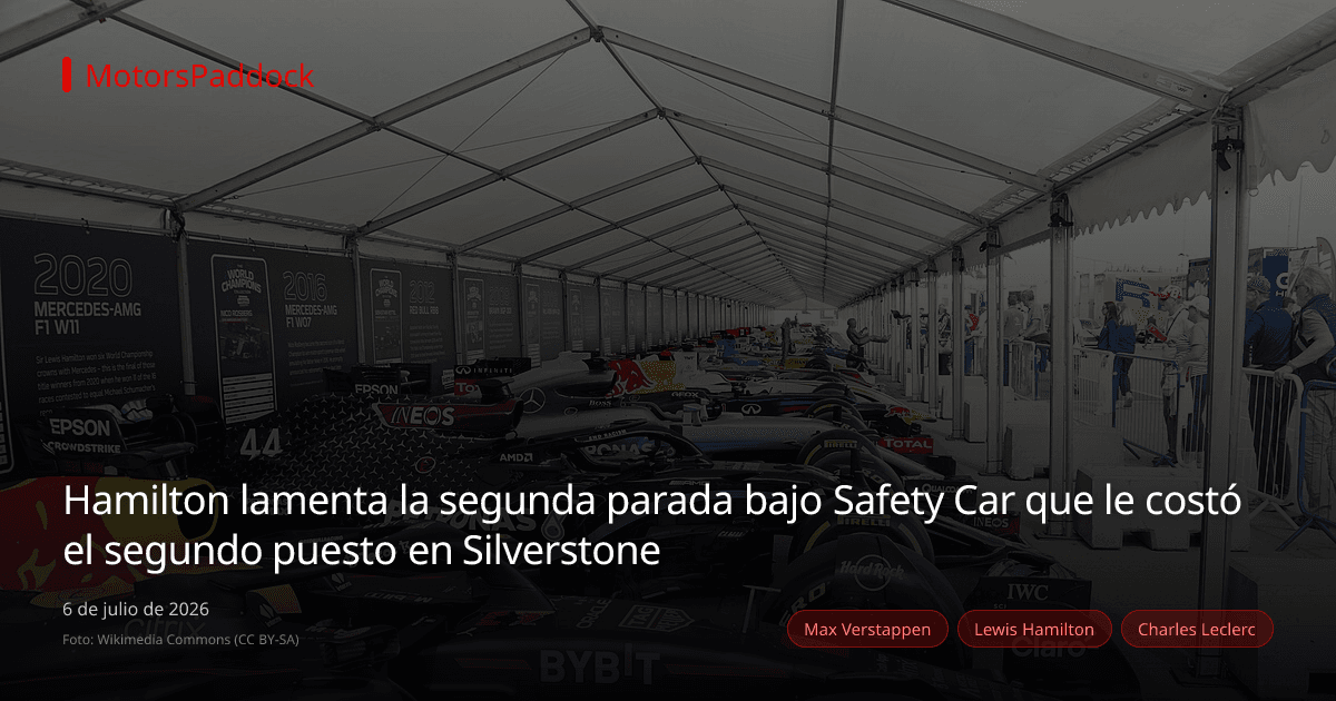 Hamilton lamenta la segunda parada bajo Safety Car que le costó el segundo puesto en Silverstone