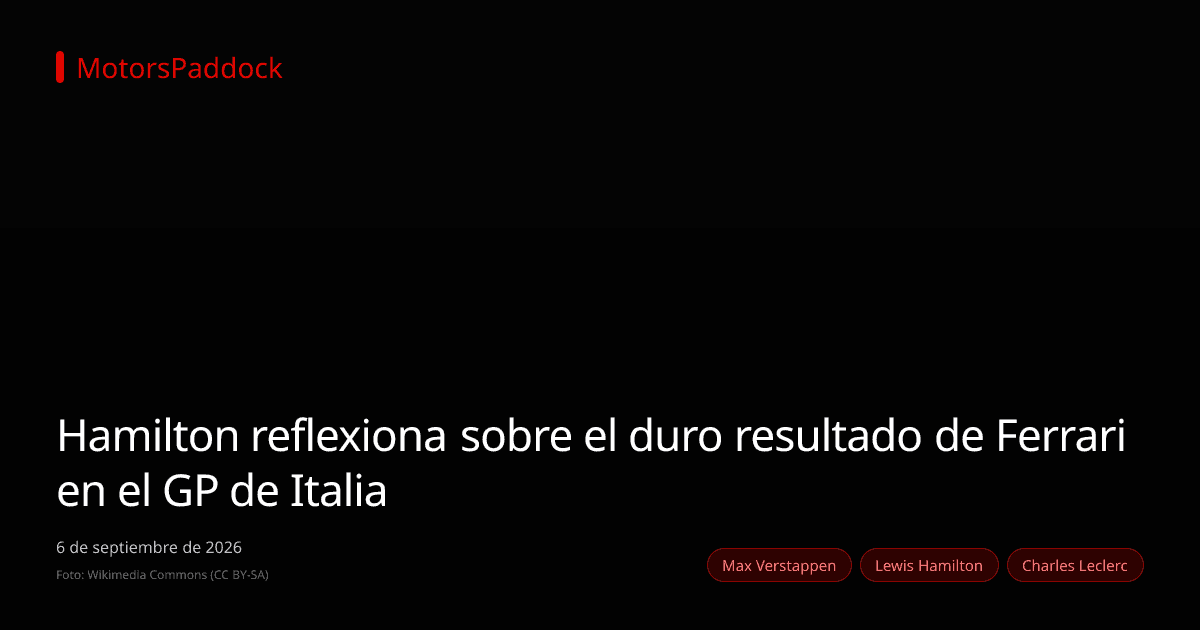 Hamilton reflexiona sobre el duro resultado de Ferrari en el GP de Italia