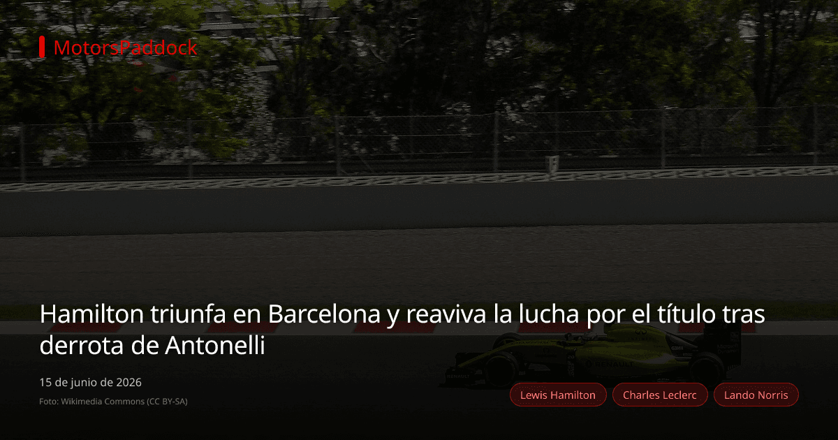 Hamilton triunfa en Barcelona y reaviva la lucha por el título tras derrota de Antonelli