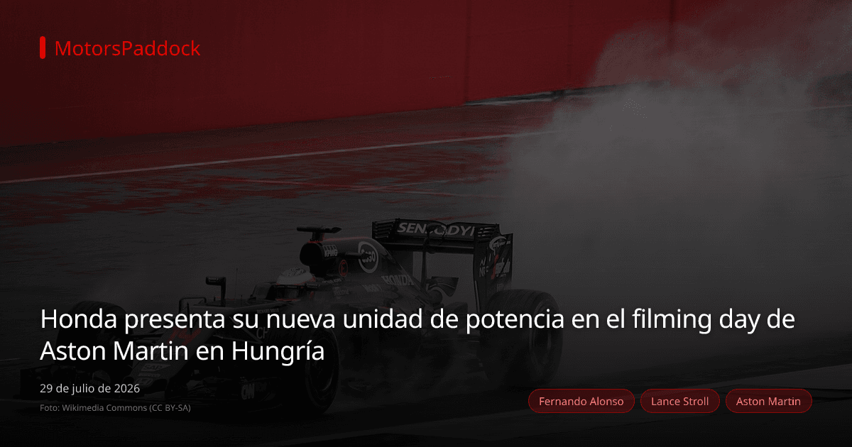 Honda presenta su nueva unidad de potencia en el filming day de Aston Martin en Hungría