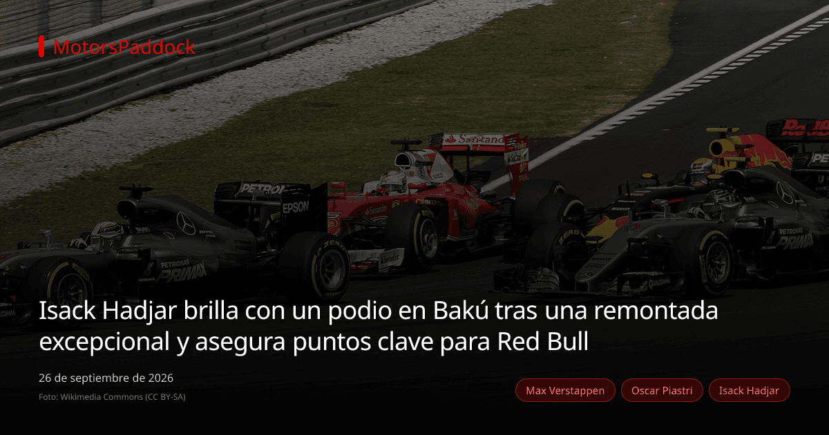 Isack Hadjar brilla con un podio en Bakú tras una remontada excepcional y asegura puntos clave para Red Bull