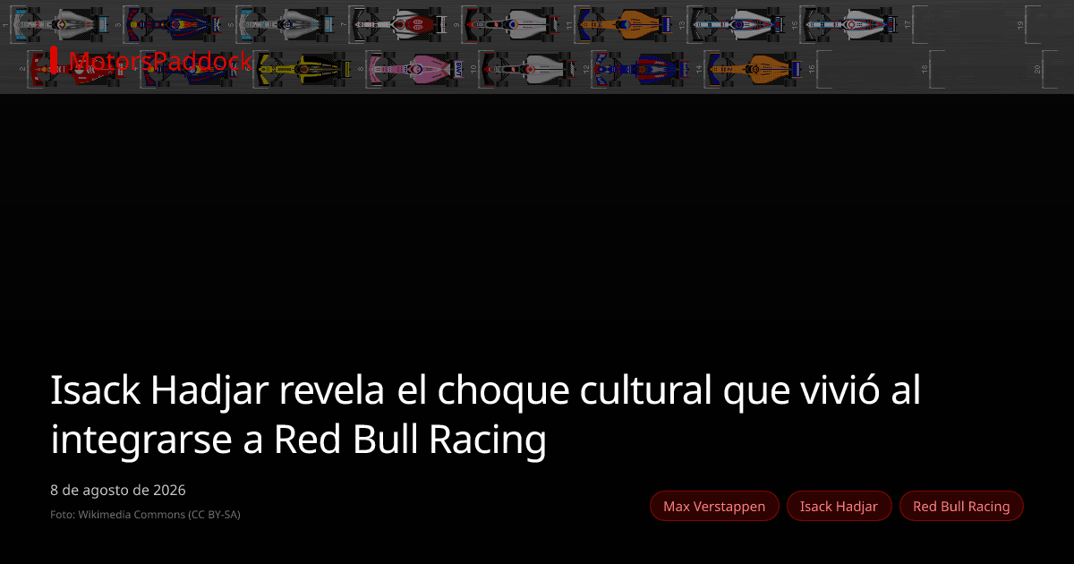 Isack Hadjar revela el choque cultural que vivió al integrarse a Red Bull Racing