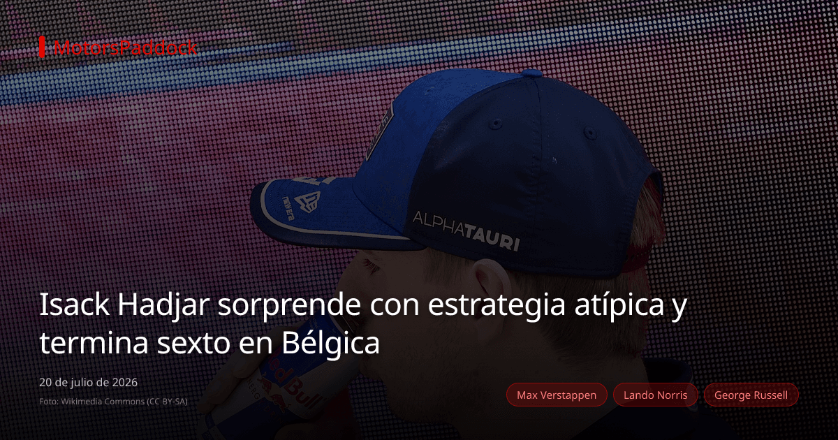 Isack Hadjar sorprende con estrategia atípica y termina sexto en Bélgica