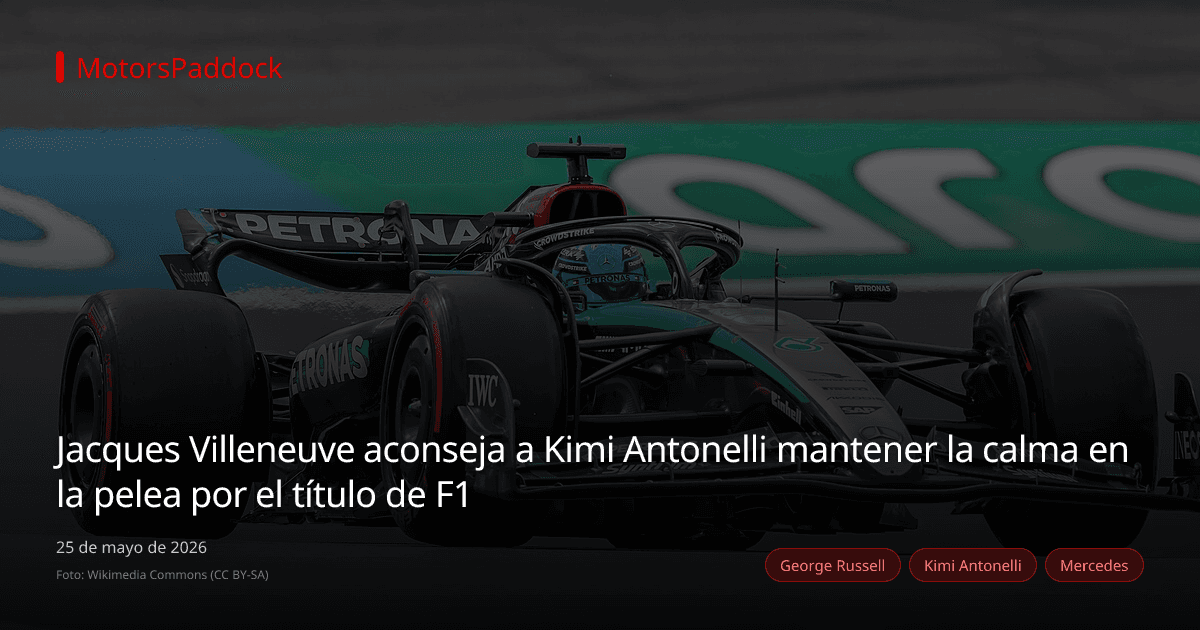 Jacques Villeneuve aconseja a Kimi Antonelli mantener la calma en la pelea por el título de F1