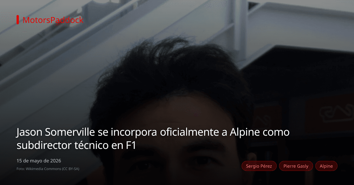 Jason Somerville se incorpora oficialmente a Alpine como subdirector técnico en F1