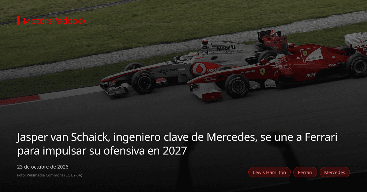 Jasper van Schaick, ingeniero clave de Mercedes, se une a Ferrari para impulsar su ofensiva en 2027
